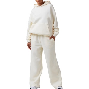 Ensemble de survêtement décontracté en molleton pour femme, coupe ample, sweat-shirt à capuche et pantalon long - Product Image 4