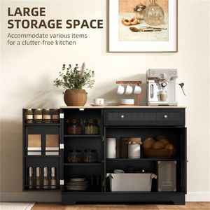 Mobile da Cucina in Legno Massello Stile Moderno, Armadio Multifunzionale con Pannelli in Compensato e Melamina, Arredamento per Soggiorno - Product Image 2