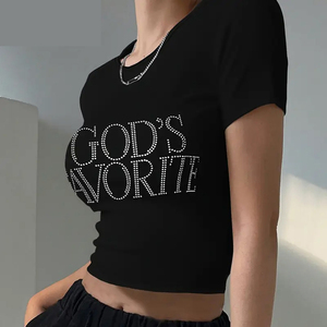 T-shirt court d'été pour femme de haute qualité, écologique, respirant, séchage rapide, décontracté, confortable, 100% coton, personnalisable - Product Image 2