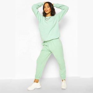 Prix de gros Survêtements pull-over en jersey pour femme, sport décontracté, polyester, légers, coupe ample - Product Image 2