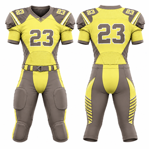 Maillot de football américain personnalisé pour homme adulte, impression par sublimation, polyester respirant, col en V, manches courtes, uniforme d'équipe ajusté - Product Image 5