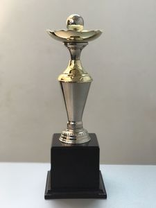 Vintage Double Handle <b>Trophy</b> <b>Cup</b> Award Plaque Brass Finish Display Decoration - Product Image 5