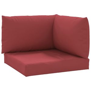 Coussin de palette en tissu Oxford 100% polyester rouge vin pour usage extérieur - Product Image 2
