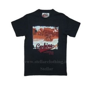 Bán Buôn Ấn Độ 100% Vòng Spun Chải Kỹ Bông Sinh Học Rửa Sạch Chống Đóng cọc Mens Vòng Cổ Ngắn Tay Áo Tùy Chỉnh In Đồ Họa T Áo Sơ Mi - Product Image 1