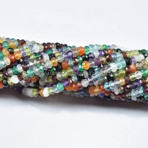 Cuentas facetadas de piedras preciosas múltiples de Lakshya Enterprises para la fabricación de joyas, cuentas naturales de colores mixtos de 5-8 mm, hebra de cuentas de 13 pulgadas - Product Image 2