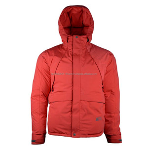 Veste parka d'hiver en duvet d'extérieur unisexe à la mode avec fermeture à glissière, col à capuche portable et durable pour le trekking ou la randonnée - Product Image 2