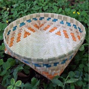 Colorful Vibrant Woven Rattan Eco-Friendly Luxury Storage <b>Baskets</b> with Hanging Handles for Hotel Use - Product Image 3