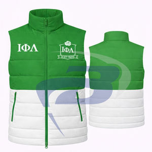 เสื้อกั๊กพัฟเฟอร์พรีเมียม Iota Phi Lambda IPL Sorority แบบเย็บติดกัน คุณภาพสูง เสื้อกั๊กบุนวมแบบวาร์ซิตี้ เสื้อกั๊กผู้หญิงแบบกันหนาว - Product Image 1