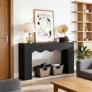 Main <b>Console</b> <b>Table</b> Elegant Wooden Foyer <b>Table</b> for Living Room or Hallway Entrance - Product Image 3