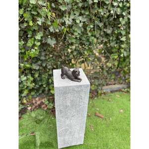 Escultura de Gato de Hierro Fundido, Precio de Fábrica, Figura Decorativa de Gato de Bronce, Adorno para Mesa - Product Image 2