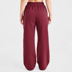 Nesta Sports Women’s <b>Athletic</b> Cotton Fleece Joggers Oversized Wide-Leg Straight-Leg Sweatpants Wholesale Autumn Solid Pattern - Product Image 3