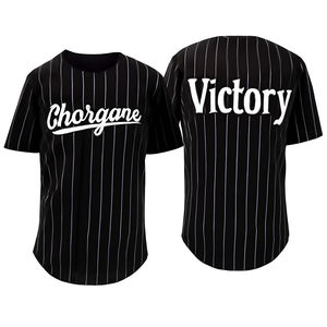 Maillot de baseball américain brodé grande taille pour hommes, 100 % polyester, entièrement boutonné, antibactérien, respirant, pour softball - Product Image 6