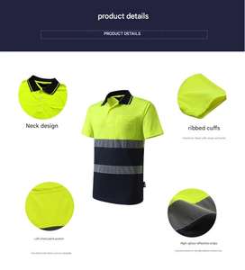 Camiseta Reflectante Transpirable de Secado Rápido para Hombre, Personalizada, para Actividades al Aire Libre, Ropa de Trabajo Impermeable, Ropa Protectora de Corte Recto - Product Image 3