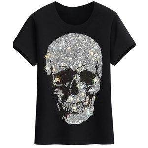 T-shirt pour homme avec strass, design très demandé, prix raisonnable, anti-plis, meilleurs designs, t-shirt avec strass en tissu dernier cri - Product Image 1