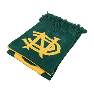 Écharpe de sport en acrylique imprimée verte et jaune, longue, isolante thermiquement, pour hommes, pour les fans, vêtements d'hiver - Product Image 2