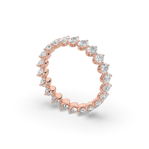 Anillo de compromiso de oro macizo de 14 quilates con diamante ovalado brillante de 2.64 quilates cultivado en laboratorio, diseño moderno, ligero y único para mujer. - Product Image 4