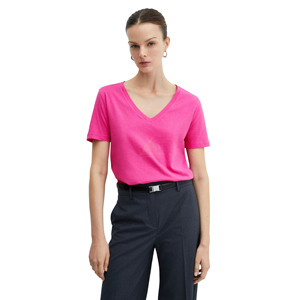 T-shirts unis pour femmes en gros, haute qualité, faible MOQ, manches courtes, col en V, coupe classique, streetwear, 100% coton, couleur unie - Product Image 1