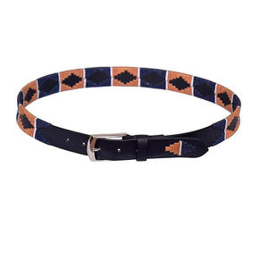 Handmade Leather Polo Belt With Traditional Pampa Diamond Embroidery Equestrian Style Casual Wear - Product Image 6
