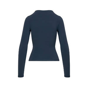 Camiseta de yoga de manga larga de secado rápido para mujer, personalizada al por mayor, para fitness, gimnasio, atlética, ajustada, OEM, frontal - Product Image 2