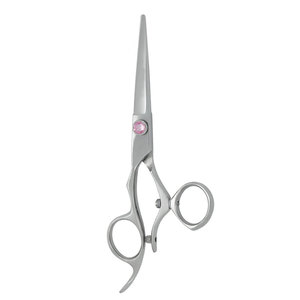Professional Silver Color Right Handed Swivel Sharp <b>Blade</b> Tip Stainless Steel Medium Handle Hair Cutting <b>Barber</b> Salon Scissors - Product Image 5