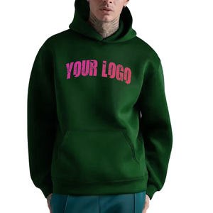 Sudaderas con Capucha Extra Grandes de Felpa 100% Algodón con Logotipo Bordado Personalizado, Ecológicas, Transpirables, Color Rosa, para Hombre, de Alta Calidad - Product Image 6
