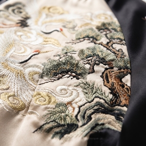 Veste Souvenir Silk Road Sukajan Dragon & Cerise, Bomber Brodé Tokyo Tiger, Veste d'extérieur Rising Sun Sukajan, Mount Fuj - Product Image 5