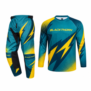 Conjunto de Jersey y Pantalones de Motocross Personalizados para Hombre, Manga Larga, Equipación de Carreras de Motocicleta, Talla Adulto y Juvenil - Product Image 4