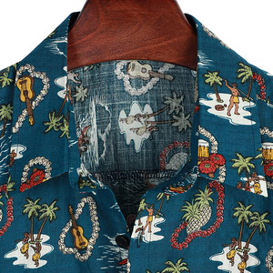 เสื้อชายหาดพิมพ์ลายโลโก้ตามสั่ง เสื้อพิมพ์ลายวันหยุดสไตล์ทรอปิคอล ผู้ผลิตระดับพรีเมียม - Product Image 3