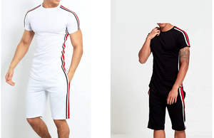Ensemble de survêtement streetwear léger 100 % coton pour homme – Veste athlétique zippée et pantalon à manches longues pour l'automne - Product Image 3