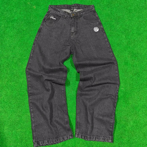 Fabricant de denim – Nouveau pantalon en jean pour homme, coupe droite, ample, uni, noir, blanc, en denim japonais brut avec liseré, modèle homme - Product Image 1