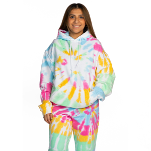 เสื้อฮู้ดดี้ผู้หญิงไซส์ใหญ่ ผ้าฟลีซ ลายมัดย้อม ปักลาย ประดับเพชร สไตล์ฮิปฮอป แขนยาว ขายดี - Product Image 1