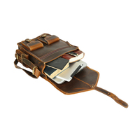 Mochila de Cuero Unisex, Estilo Retro de Lujo, Mochila de Viaje, Bolso Escolar, Piel de Vaca Resistente al Agua, Capacidad de 20-35L
