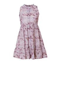 Robe mini en coton lilas à œillets floraux pour femme, idéale pour le printemps et l'été, tenue décontractée, disponible en gros et pour l'exportation. - Product Image 3