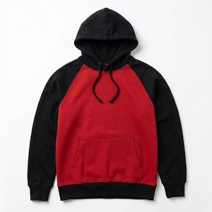 เสื้อฮู้ดแขนยาวผ้าฟลีซปักลายเชนิลล์สีแดงและสีดำ ชุดนักกีฬามหาวิทยาลัยกรีก ผ้าฝ้าย 100% เสื้อฮู้ดลำลองสำหรับฤดูใบไม้ร่วงและฤดูหนาว - Product Image 1