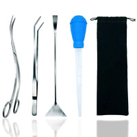 Ensemble d'outils modernes OEM ODM en acier inoxydable pour aquascaping d'aquariums, pour l'élevage de poissons, l'entretien des plantes vivantes, ciseaux, pinces, substrat