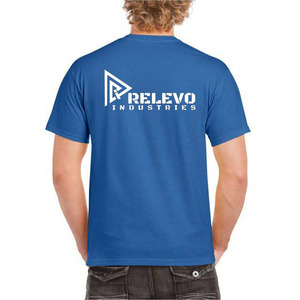 Camiseta de algodón blanca para hombre Relevo, manga corta, cuello redondo, corte regular, informal, con estampado de logotipo frontal. - Product Image 3