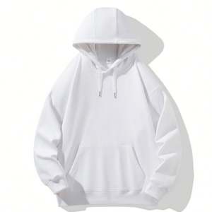 Wholesale 600gsm High Quality Men Cotton Thick Heavyweight Fleece Pullover Hoodie Custom <b>Drop</b> Shoulder Fleece Oversized Hoodie - Product Image 4