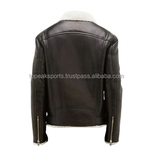 Vestes d'hiver chauffantes en cuir de mouton noir pour hommes, modèle 2026, les plus vendues, écologiques, 100 % haute qualité, faible MOQ - Product Image 2