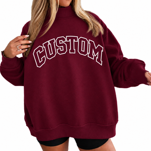Fully Customized Warm Winter Wear <b>Lightweight</b> Oversized Pullover Mockneck New Style Comfortable <b>Sweatshirt</b> For <b>Women's</b> - Product Image 1