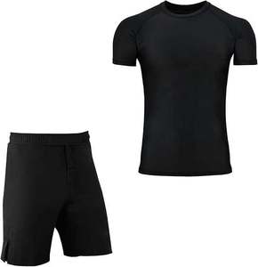 Ensemble Rash Guard Homme Bordeaux à Manches Courtes en Néoprène – Écologique, Respirant, Séchage Rapide – Kit d'Entraînement de Natation et Sport Adulte - Product Image 3