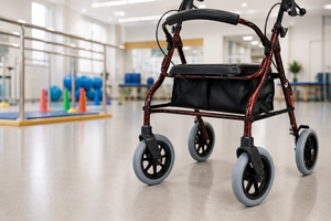 Ensemble de roues de remplacement Nova de 8 pouces en TPR, amortissantes, avec frein manuel, pour la réparation et l'entretien des déambulateurs - Product Image 2