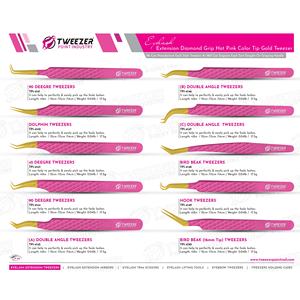 Pince à épiler à pointe en fibre diamantée bon marché pince à épiler à extension de cils individuelle avec emballage - Product Image 6