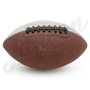 Ballon de football américain personnalisé en PU/cuir, durable, pour l'entraînement sportif en extérieur, vente en gros, logo personnalisé - Product Image 2