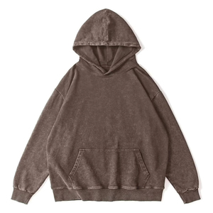 Hot Selling 100_ Cotton Heavy Weight Acid Wash Hoodie For Men Clothing Vintage Washed Men Hoodies Warm Wear OEM OEM Service - Product Image 3