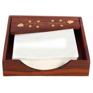 Porte-serviettes en bois rustique pour table à manger, organiseur de mouchoirs écologique pour la maison, l'hôtel et le café - Product Image 6