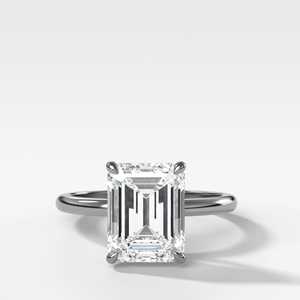 Bague de fiançailles et de mariage solitaire taille émeraude 4 carats, diamant de laboratoire IGI, sertie quatre griffes, pour femme, vente en gros - Product Image 3