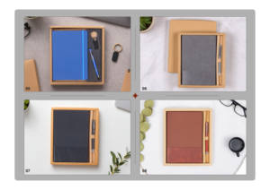 Ensemble cadeau d'entreprise avec carnet en cuir PU A5 personnalisé avec logo gravé, stylo en métal, cadeau de graduation, cadeau pour la fête des mères - Product Image 3