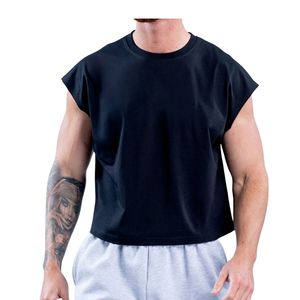 Débardeur de sport personnalisé pour homme, sans manches, coupe ample, respirant, en Spandex/Coton, écologique, haute qualité, pour la musculation - Product Image 1