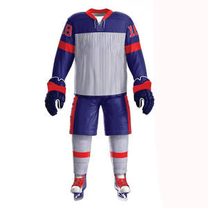 Nuevo Uniforme de Hockey sobre Hielo en Venta, 100% Poliéster, Logotipo y Nombre Personalizados, Color Personalizado, Unisex para Adultos, Camisetas con Contraste de Color - Product Image 1