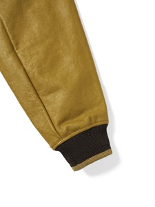 Blousons universitaires en laine pour hommes, vente en gros, streetwear, hiver, manches en cuir, vêtements de sport décontractés - Product Image 5